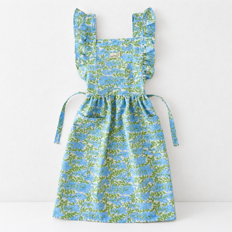 CouldNook Ruffled Kitchen Apron - Soft Floral Pattern Kitchen Wear