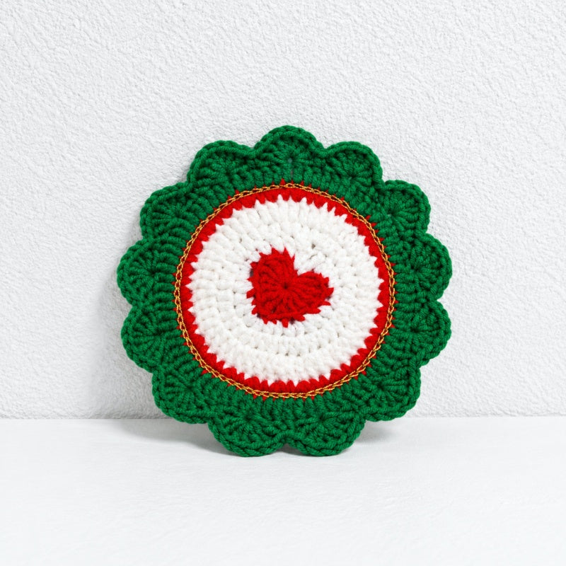 CouldNook Yarn Coaster - Animal Faces and Fringed Tabletop Motifs