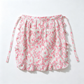 CouldNook Floral Waist Apron - Double Ruffle Garden Accent