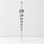 CouldNook Beaded Christmas Ornament - Clear Facets And Tapered Drop Shapes