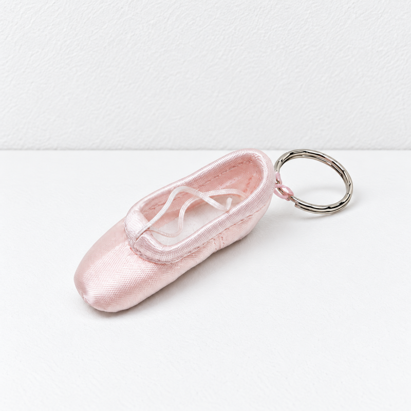 CouldNook Ballet Shoe Keychain - Miniature Satin Shape and Bow Detail