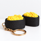 CouldNook Sushi Clicker Keychain - Textured Toppings and Miniature Rice Shapes