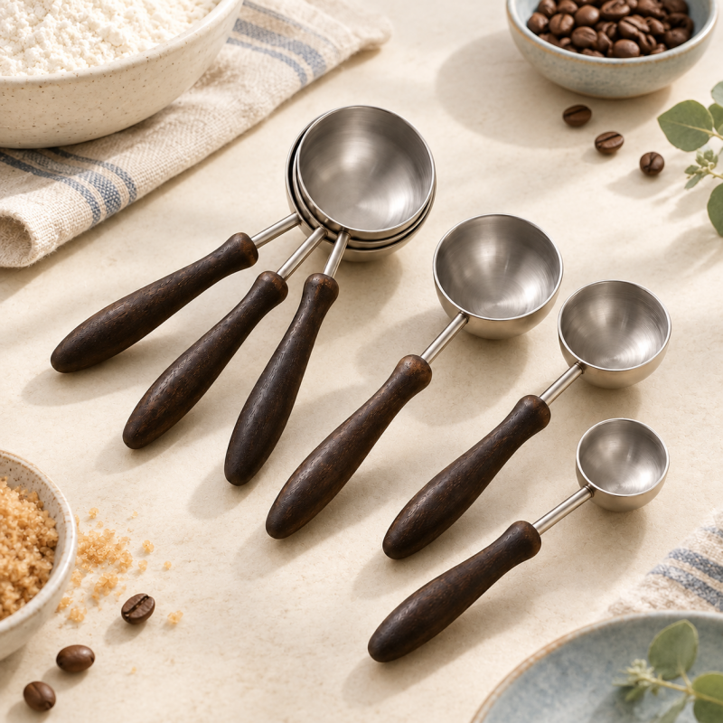 Measuring Scoop - Rounded Steel Bowl and Tapered Handle