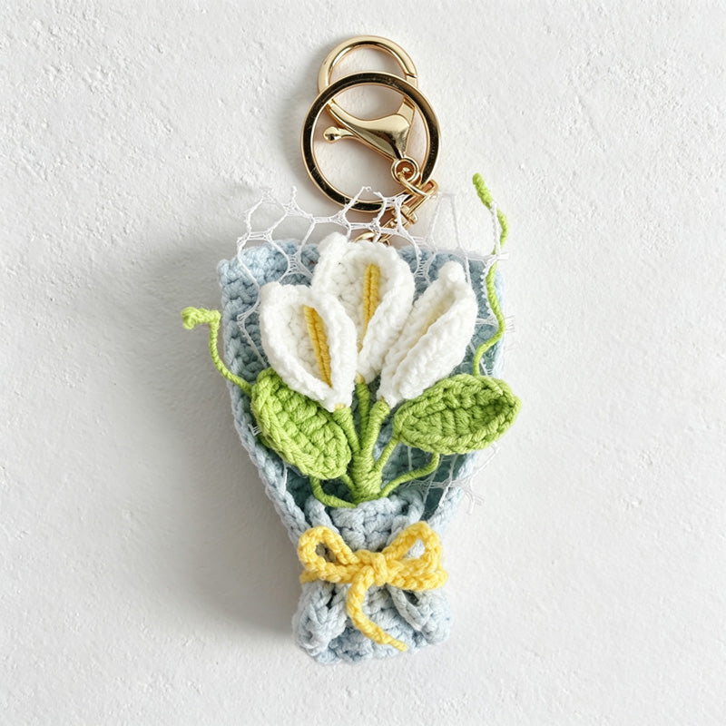 CouldNook Yarn Mini Flower Bouquet Keychain - Seven Bloom Designs
