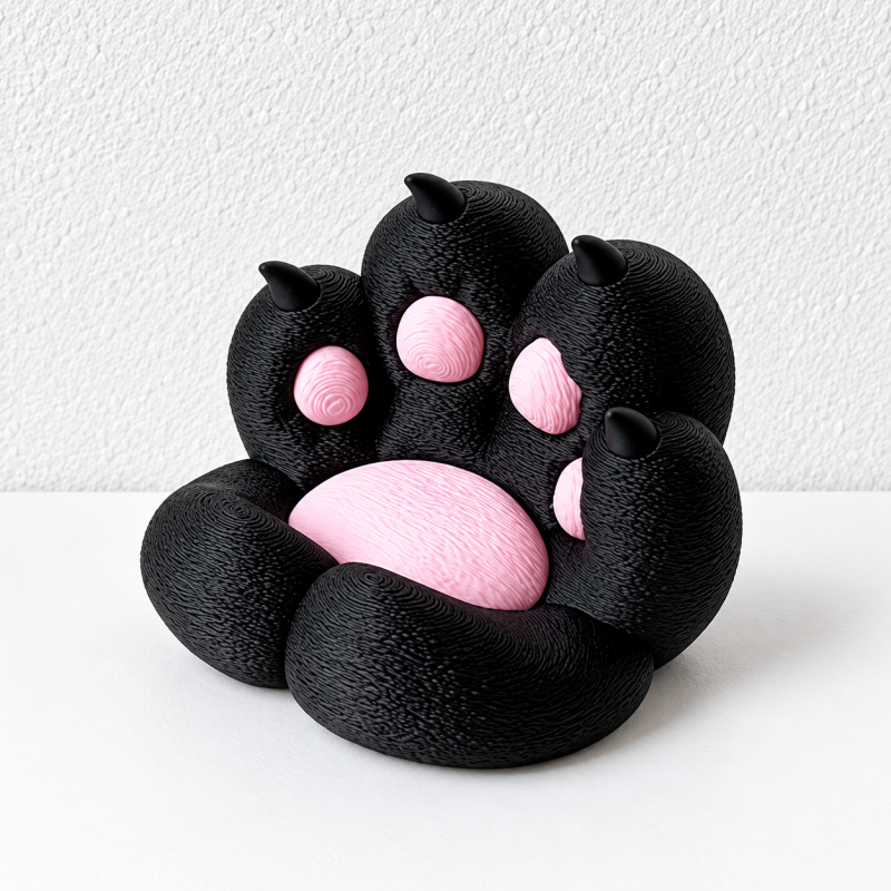 CouldNook Cat Paw Phone Stand - Pink Pads and Rounded Textured Toes