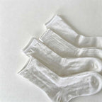 CouldNook Textured Delicate Openwork Textured Hosiery - Practical Room Accent