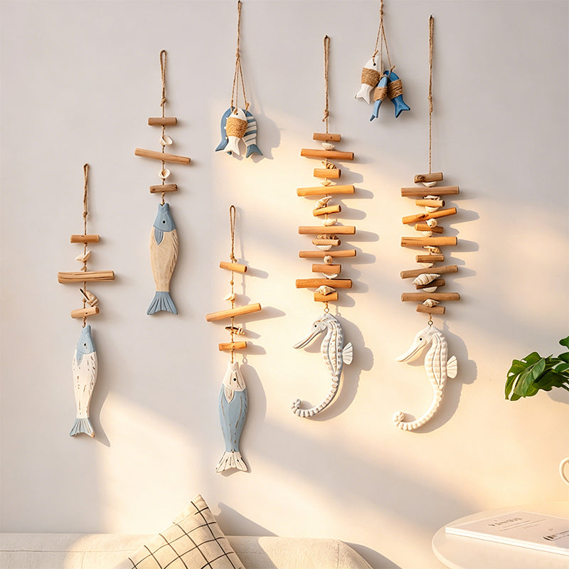 CouldNook Seahorse & Shell Hanging - Mediterranean Coastal Ornament