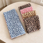 CouldNook Leopard Cleaning Cloth Set - Four Coral Fleece Squares