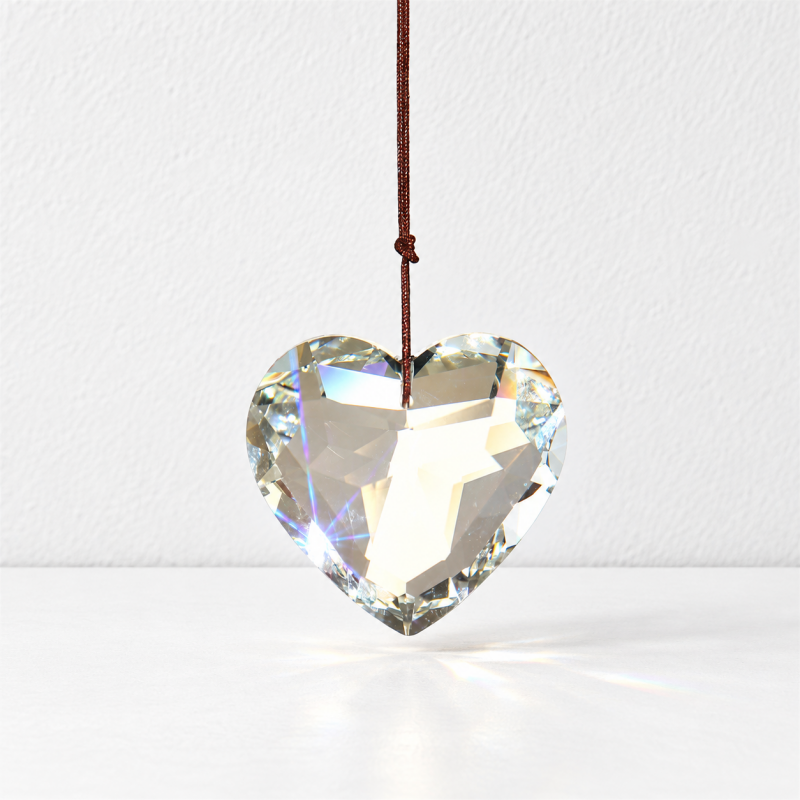 CouldNook Heart Prism Suncatcher - Faceted Crystal Pendant And Hanging Hole
