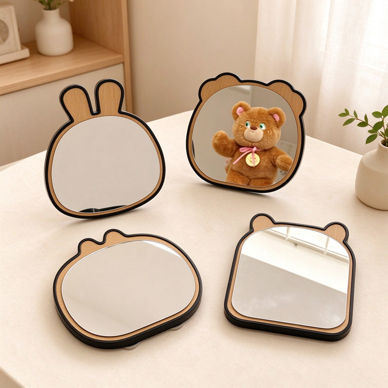 Animal Silhouette Tabletop Mirror with Fold-Out Support