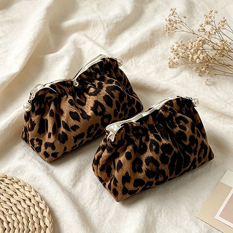 CouldNook Leopard-Look Cosmetic Bag - Vanity Storage Accent