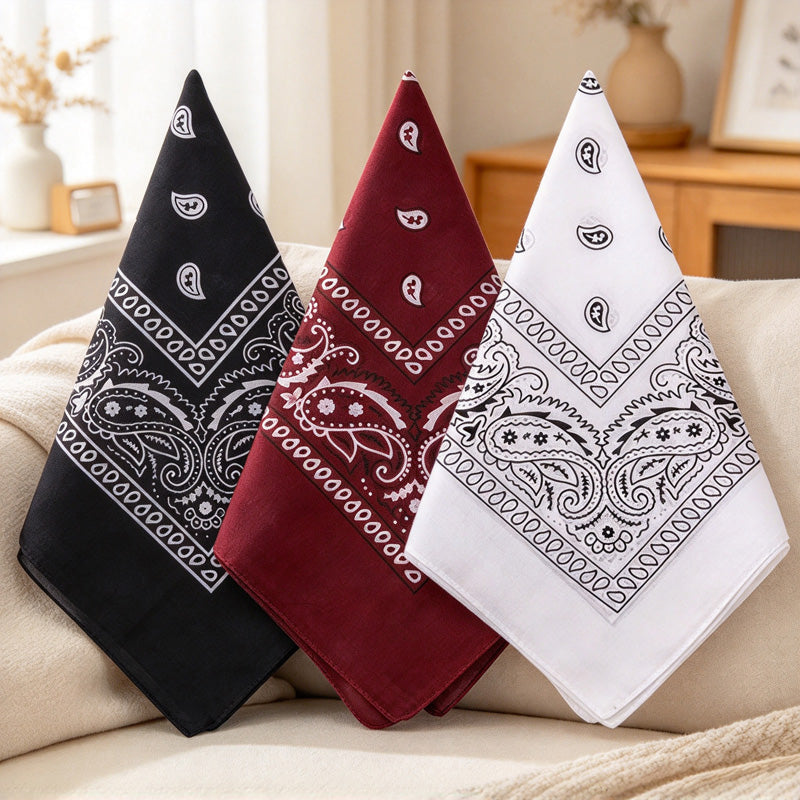 CouldNook Paisley Bandana - Square Shape And Ornamental Border