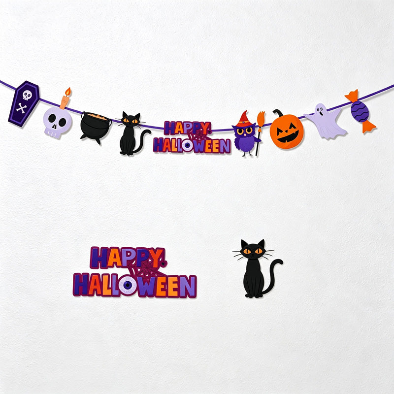 CloudNook Ghost Banner Garland‑Halloween Party Hanging Decor