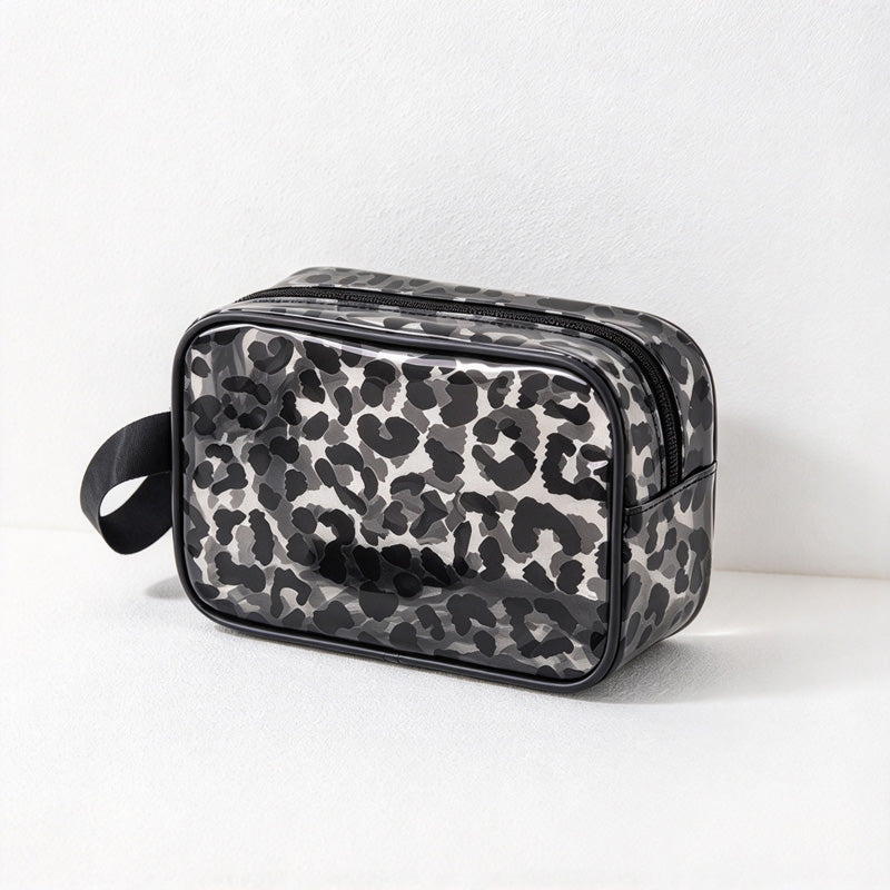 CouldNook Printed Clear Toiletry Bag - Ocean Or Leopard Patterns