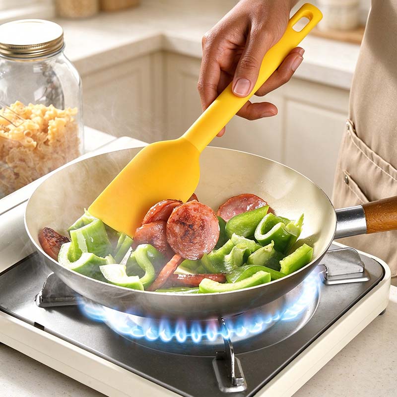CouldNook Baking Spatula - Broad Head and Contrasting Handle Colors
