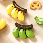 CouldNook Banana Bag Clip Set - Hanging Fruit Shapes and Curved Holder