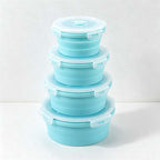 CouldNook Collapsible Silicone Food Container - Stackable Round Design