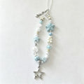 CloudNook Star Beaded Phone Strap‑Light Blue Wrist Lanyard