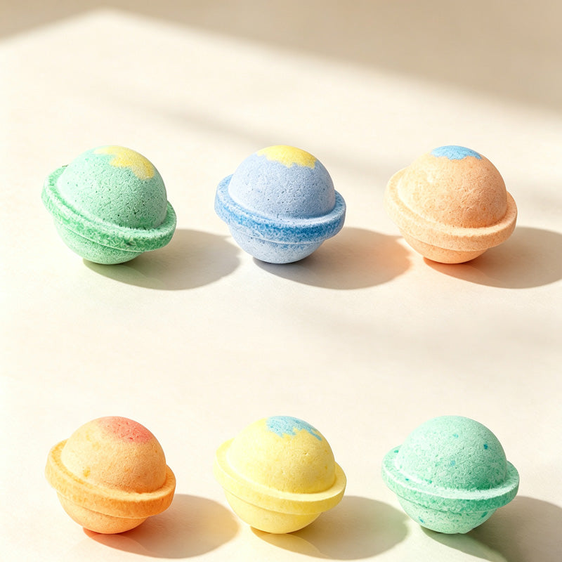CouldNook Planet Bath Salt Bath Bomb - Ringed Colorful Fizzing Sphere