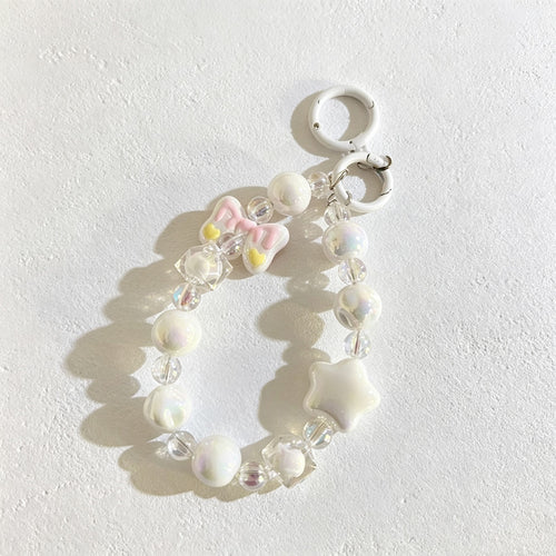 CloudNook Beaded Star Phone Charm‑Cute Handmade Wrist Strap