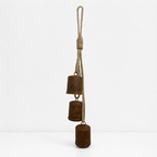 CouldNook Rustic Double Bell Ornament - Rope Hanging Metal Pair