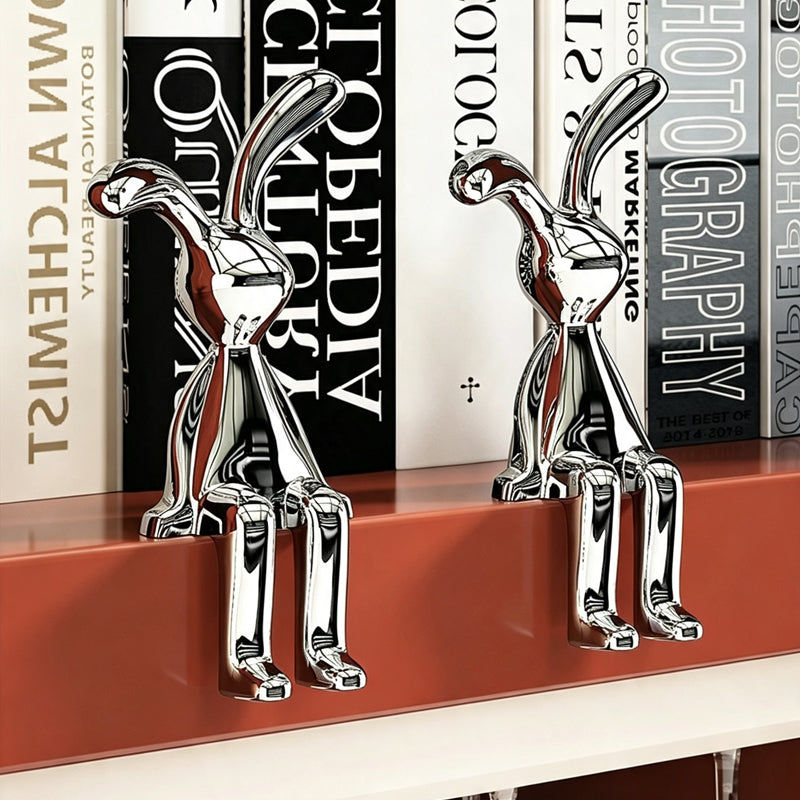 CouldNook Rabbit Wall Hook - Sitting Lying Metal Accent
