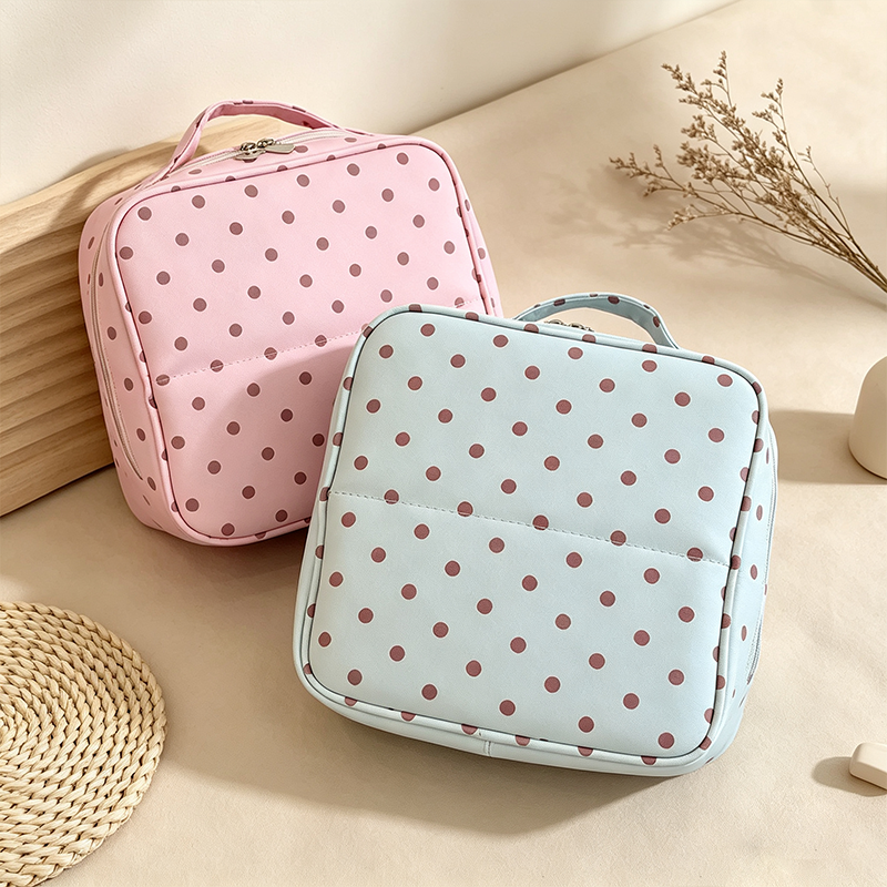CouldNook Dot Pattern Cosmetic Bag - Vanity Storage Accent