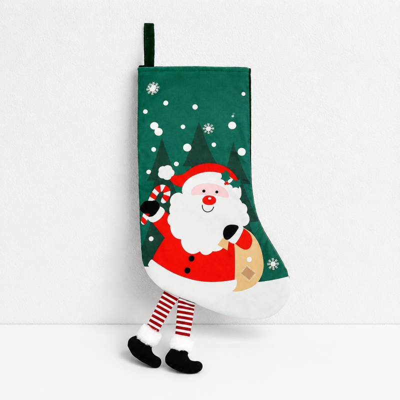 CouldNook Christmas Stocking - Character Motifs and Decorative Cuff Details
