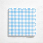 CouldNook Gingham Paper Napkin Set - Scalloped Edges and Square Shape