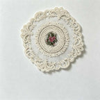 CouldNook Round Embroidered Lace Placemat - Rose Medallion Colors