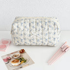 CouldNook Floral Makeup Bag - Tiny Bow Accent