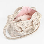 CouldNook Quilted Floral Travel Bag - Top Zipper and Double Handles