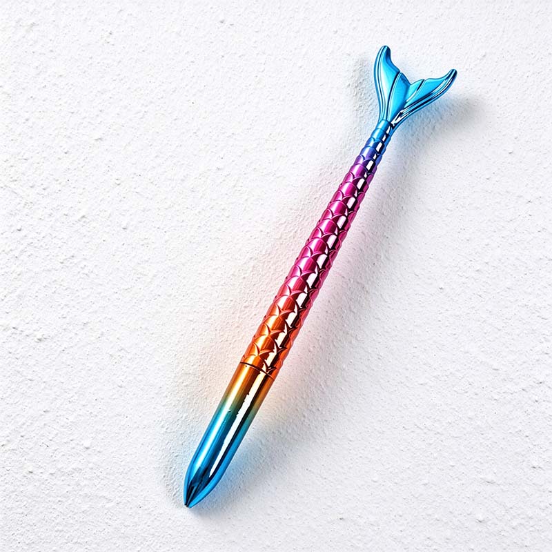 CouldNook Mermaid Tail Pen - Scaled Barrel And Reflective Gradient Finish