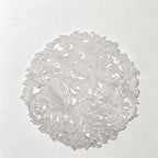 CouldNook Round PVC Placemat - Metallic Scrollwork Color Designs