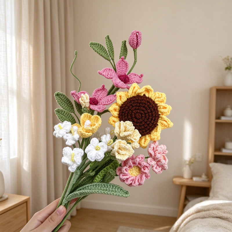 Crochet Flower Stem for Decorative Arrangements