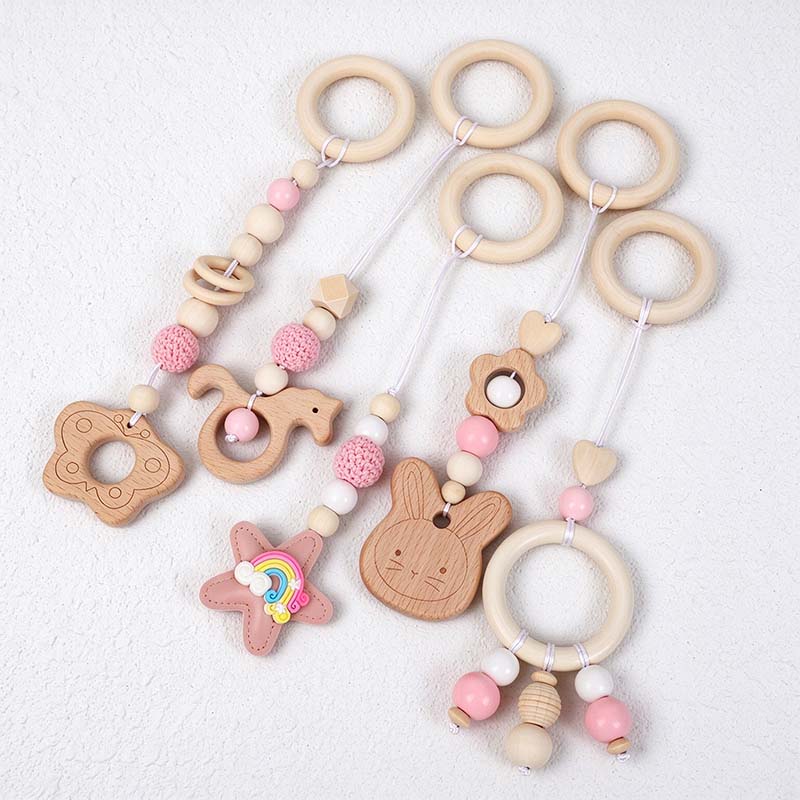 CouldNook Baby Gym Hanging Toys - Five Coordinated Beaded Strands