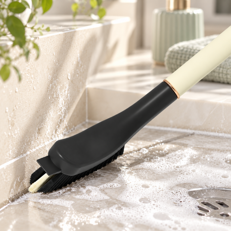 CouldNook Crevice Brush - Curved Bristle Head And Concealed Hair Tweezers