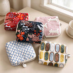 CouldNook Embroidered Jewelry Pouch - Zip Closure and Divided Fabric Interior