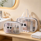 CouldNook Big Eye Toiletry Bag - See-Through Panels And Character Details