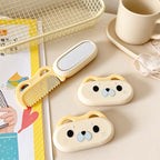 CouldNook Seal Mirror Comb - Folding Yellow Body and Cartoon Face