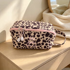 CouldNook Side Handle Makeup Bag - Twin Zippers And Rounded Shape