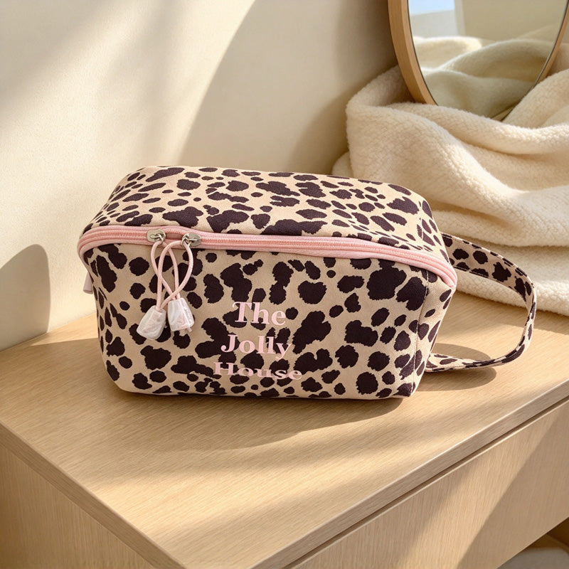 CouldNook Side Handle Makeup Bag - Twin Zippers And Rounded Shape