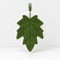 CouldNook Leaf Hand Towel - Coral Fleece and Stitched Veins