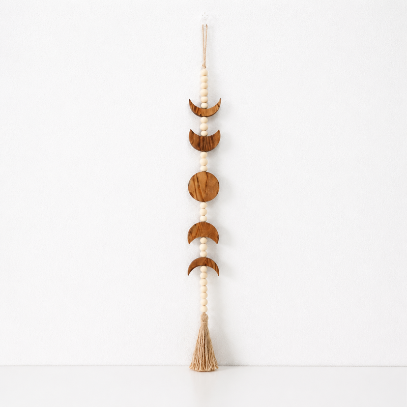 CouldNook Wood Bead Tassel Wall Hanging - Celestial Designs