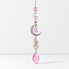 CouldNook Moon and Star Suncatcher - Crescent Frame And Teardrop Pendant
