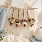 CouldNook Dog Figure Shell Bag Charm - Loop Clasp Attachment