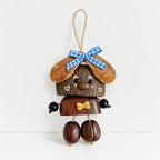 CouldNook Dog Figure Seed Shell Charm - Seed-and-shell-look texture