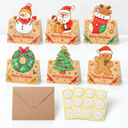 CouldNook Kraft Christmas Greeting Card - Illustrated Character Tops