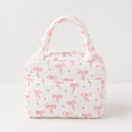 CouldNook Quilted Floral Lunch Bag - Front Pocket and Carry Handles
