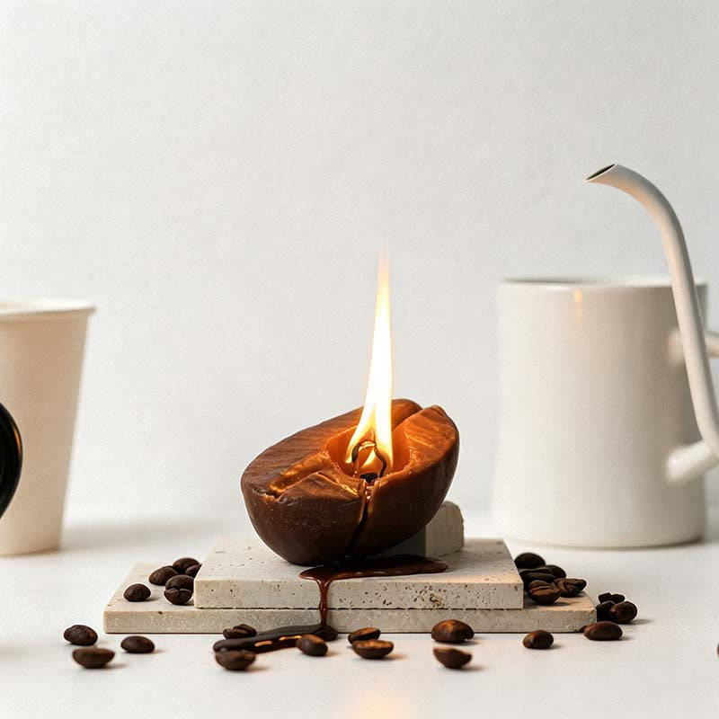 CouldNook Coffee Bean Scented Candle - Rounded Form And Deep Center Groove